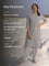 Grey Ikat Handblock Printed Cotton Kurta