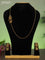 Antique mugappu chain lakshmi pendant with kundan stones and golden beads hangings