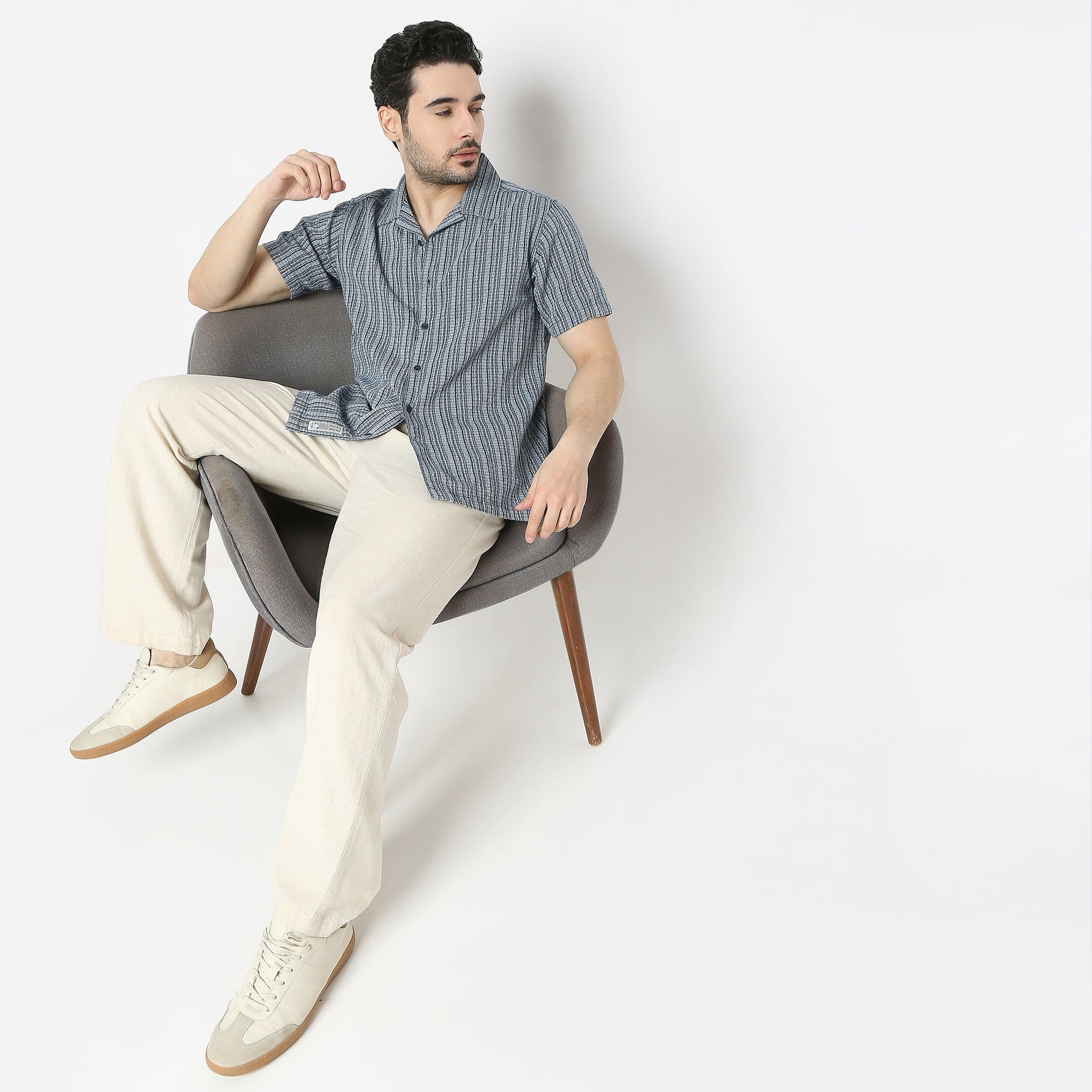 Checkered Camp Collar Cruiser Half Sleeve Shirt