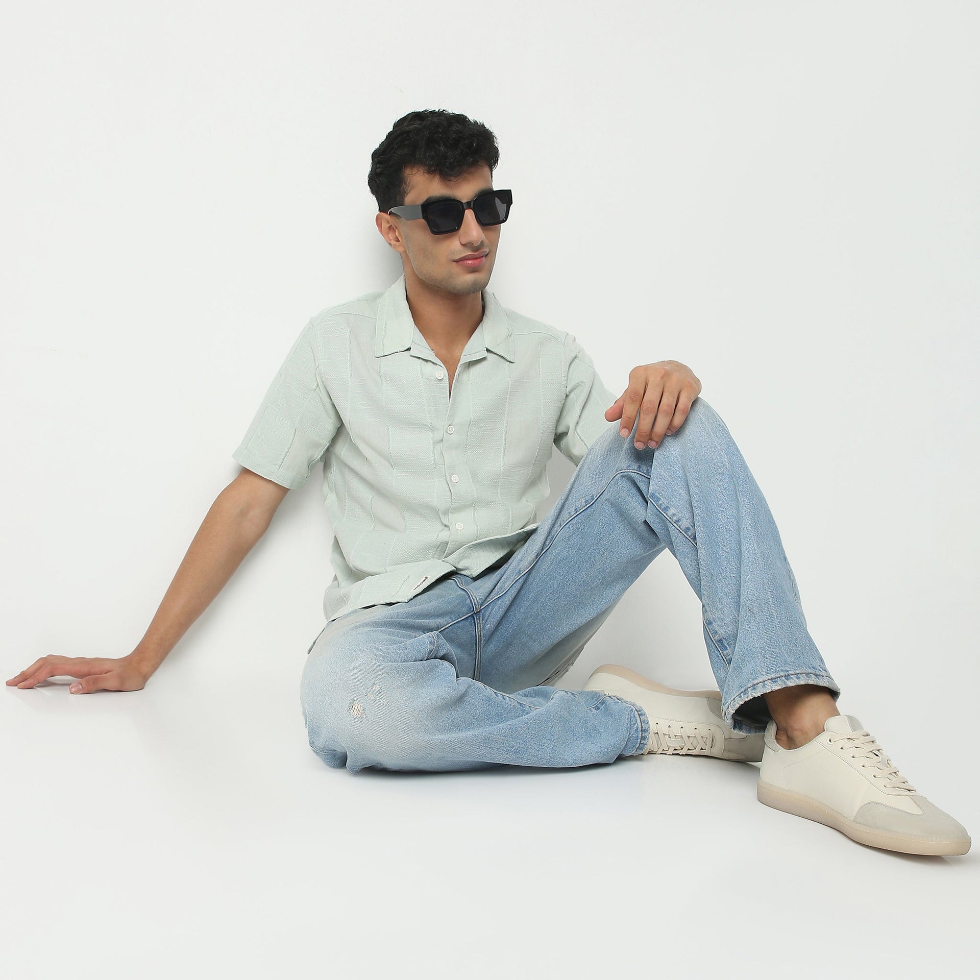 Camp Collar Half Sleeve Structured Mood Shirt