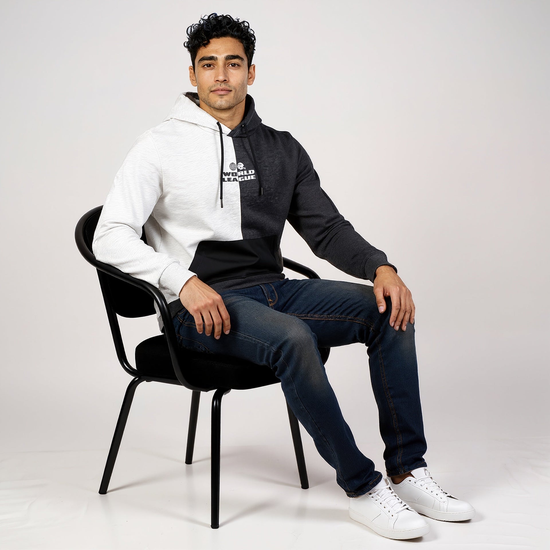 Colour Block Hoodie Sweat Tee