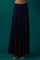 Navy Blue Heavy Embroidered Flared Georgette Kurta with Culottes Set