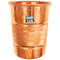 Stripe Designed Pure Copper Water Glass Capacity 250 ml