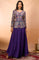 Purple Indo-Western Ensemble with Mrunal Rao Pattern & Multicolor Thread Work | Chinnon Fabric Plazo