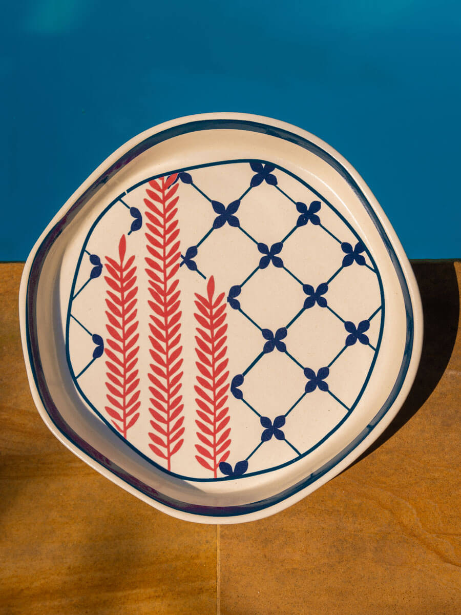 Samudra Jaal Ceramic Platter - Big