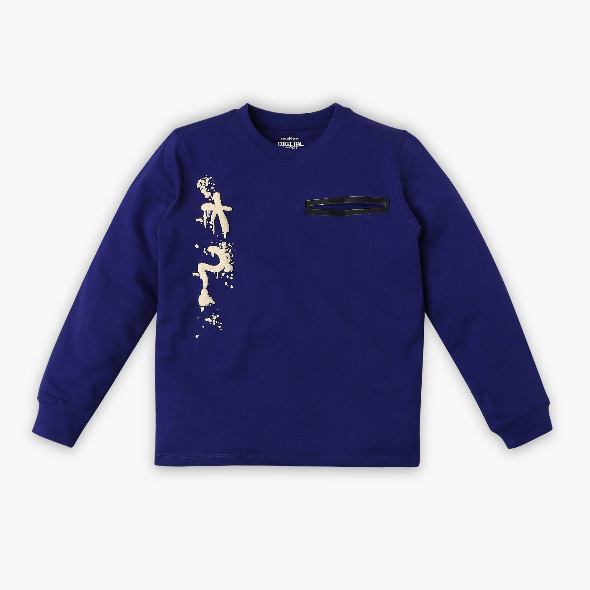 Boy's Regular Fit Printed Sweat Tee