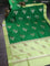 Banarasi poona silk saree green and light green with thread & zari woven geometric buttas and zari woven simple border