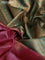 Banarasi tussar silk saree peach pink and teal green shade with thread & zari buttas and banarasi style border