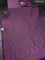 Banarasi crepe saree violet with allover thread & zari brocade weaves and woven border