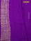 Banarasi crepe saree violet with allover thread & zari weaves and woven border