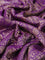 Banarasi crepe saree violet with allover thread & zari weaves and woven border