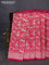 Banarasi semi katan saree pink with allover vanasingaram zari weaves and woven border