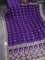 Banarasi silk saree violet with allover zari woven butta weaves and gotapatti work border