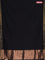 Bengal soft cotton saree black and maroon with plain body and zari woven border