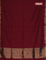 Bengal soft cotton saree maroon and blue with plain body and zari woven border