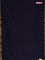 Bengal soft cotton saree navy blue and grey with plain body and zari woven border