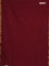 Bengal soft cotton saree maroon and blue with plain body and zari woven border