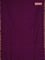 Bengal soft cotton saree purple and violet with plain body and zari woven border