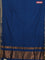 Bengal soft cotton saree peacock blue and maroon with plain body and zari woven border