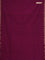Bengal soft cotton saree dark magenat pink and blue with plain body and zari woven border
