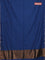 Bengal soft cotton saree cs blue and maroon with plain body and zari woven border