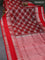 Venkatagiri silk saree maroon and red with allover silver zari checks & buttas and long rettapet zari woven border