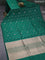 Banarasi katan silk saree green with zari woven buttas in borderless style