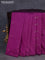 Banarasi katan silk saree dark magenta pink with zari woven buttas in borderless style