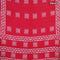 Batik cotton saree dark pink with allover sequin work & batik butta prints and printed lace work border