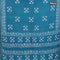 Batik cotton saree teal blue with allover sequin work & batik butta prints and printed lace work border