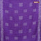 Batik cotton saree violet with allover sequin work & batik butta prints and printed lace work border