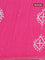 Batik cotton saree pink with allover sequin work & batik butta prints and printed lace work border