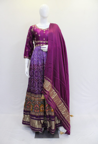 Gajji Silk Gown