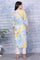 Bue Floral Printed Pure Cotton Straight Kurta with Lace