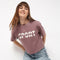 Boxy Fit Round Neck Performance Graphic Crop T-Shirt