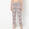 Ankle Length Straight Fit Animal Print Lounge Pyjamas