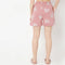 Above Knee Heart Print Lounge Shorts