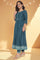 Teal Printed Rayon Kurta and Straight Pant Set