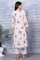 Off-White Floral Printed Pure Cotton A-line Kurta and Pants Co-ord Set