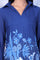 Blue Floral Printed Beads Rayon Flax Straight Kurta And Straight Pant Set