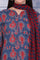 Blue Printed Modal Straight Kurta, Pants and Dupatta Set