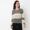 Cotton Striped Flat Knit Sweater