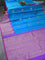 Pure kanjivaram silk saree light blue and purple with zari woven buttas and rich zari woven border