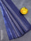 Bamboo silk saree blue shade and navy blue with allover tie & dye prints & thread weaves in borderless style