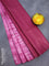 Bamboo silk saree pink and dark magenta with allover tie & dye prints & thread buttas in borderless style