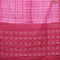 Bamboo silk saree pink and dark magenta with allover tie & dye prints & thread weaves and sequin work pallu