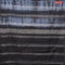 Bamboo silk saree grey shade and black with allover tie & dye prints & thread weaves in borderless style