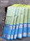 Venkatagiri silk saree dual shade of teal bluish green and cs blue with allover silver checks & butta weaves and long rich silver zari woven border