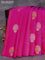 Pure kanjivaram silk saree pink and navy blue with allover silver & gold zari weaves in borderless style & borderless style