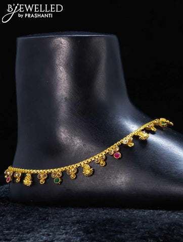 Antique anklet with kemp stone